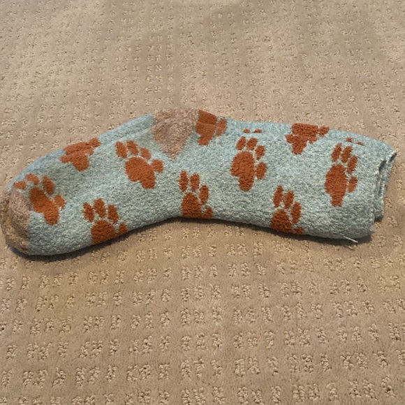 World’s Softest Socks Paw Prints - blue and brown - Picture 2 of 3